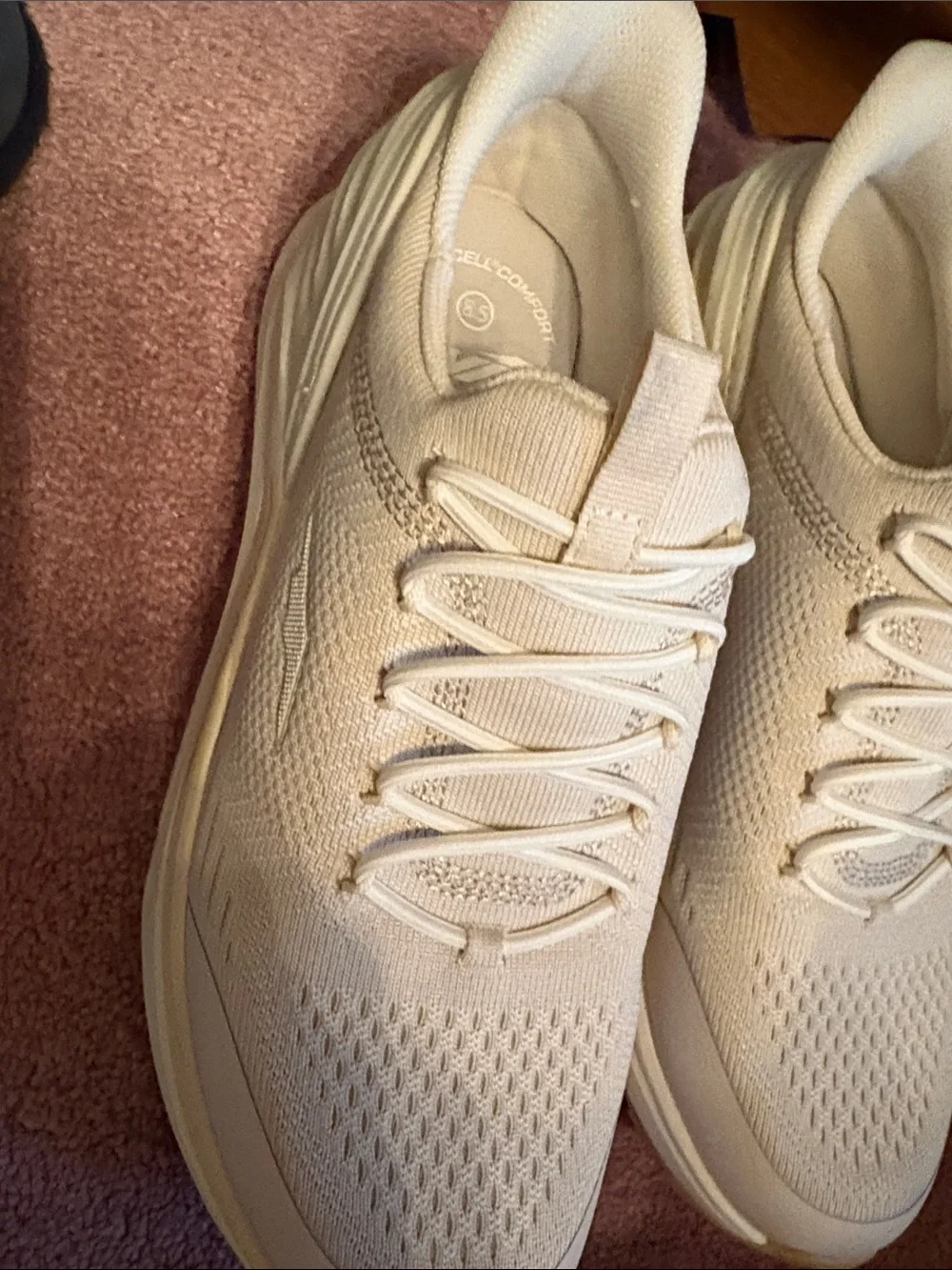 Avia Men's Knit Athletic Sneakers in Off-White